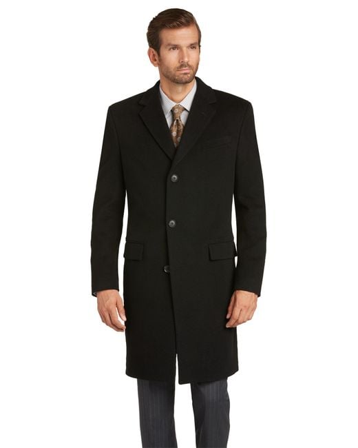 Jos. a. bank Reserve Collection Slim Fit Topcoat in Black for Men ...