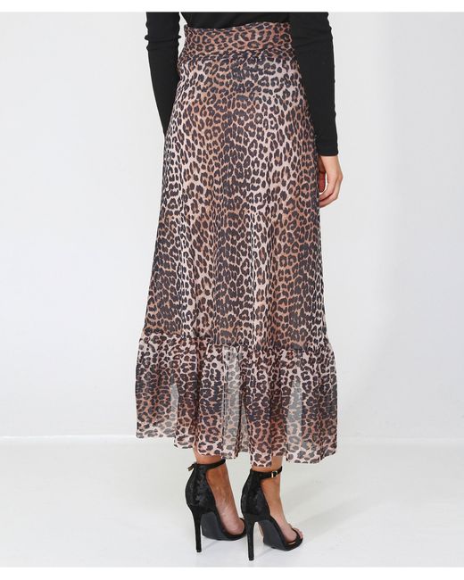 ganni tilden mesh leopard