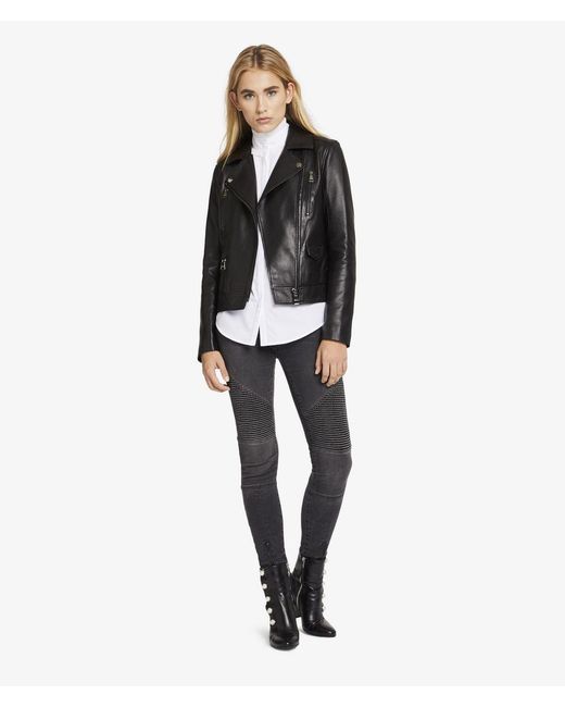 Lyst Karl Lagerfeld Ikonik Odina Biker Jacket In Black Karl Lagerfeld Black Ikonik Odina Biker Jacket Lyst