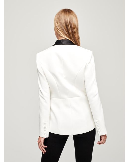 Lyst - L'Agence Smoking Jacket in White