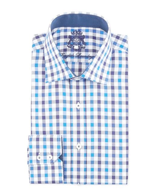 English laundry  Check Cotton Dress  Shirt  in White  for Men 