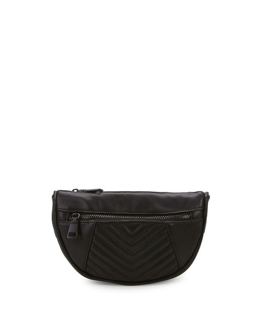 Steve Madden Quilted Faux-leather Belt Bag in Black - Lyst