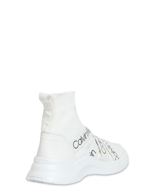 calvin klein uni sock knit sneaker