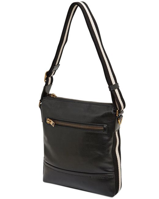 bally trezzini leather crossbody bag in black for lyst bally trezzini leather crossbody bag in black for lyst