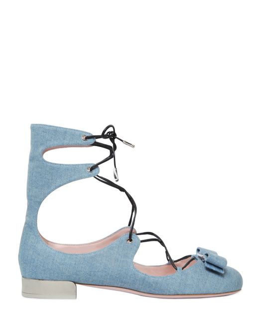 salvatore ferragamo denim shoes