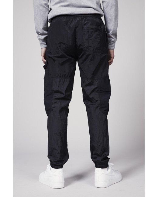 mens black stone island joggers