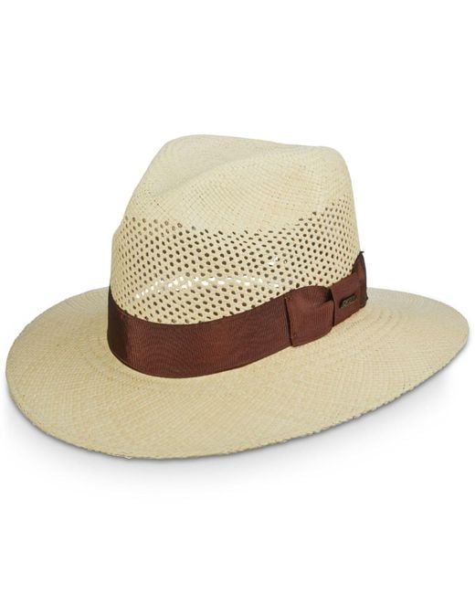 Dorfman Pacific Vented Panama Safari Hat in Natural for Men - Lyst