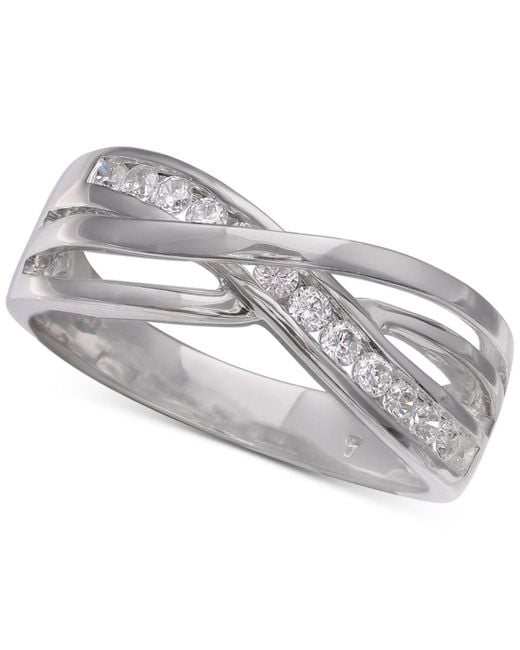 Giani Bernini Cubic Zirconia Twist Ring In Sterling Silver, Created For ...