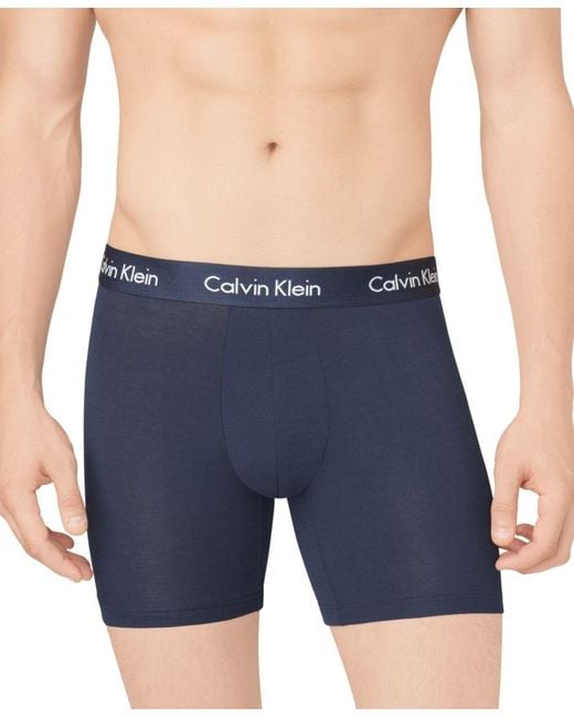 Calvin klein Men's Underwear, Micro Modal Boxer Brief U5555 in Blue for ...