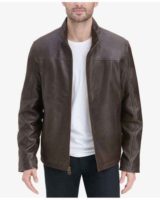 Lyst Cole Haan Smooth Leather Jacket Created For Macy S In Brown Cole Haan Brown Smooth Leather Jacket Created For Macy S Men