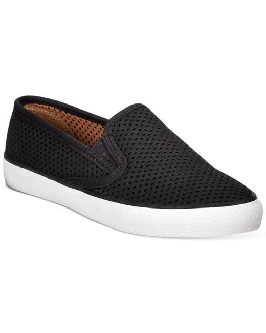 black sperry top sider women's