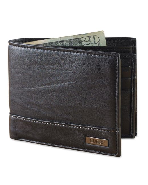 Guess Wallet, Leather Passcase in Black for Men Lyst