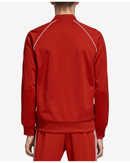 Lyst - Adidas Originals Adicolor Superstar Track Jacket in Red for Men
