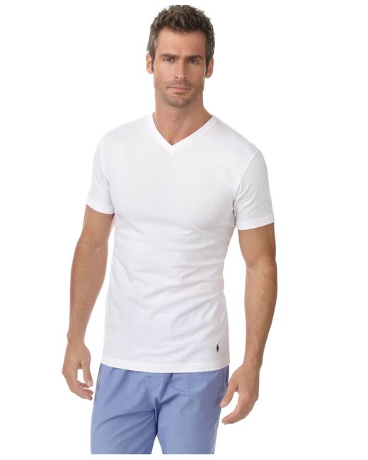 Polo ralph lauren Men's Slim-fit Classic Cotton V-neck Undershirt 3 ...