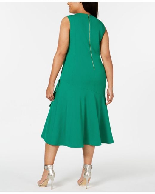 calvin klein green dress macys