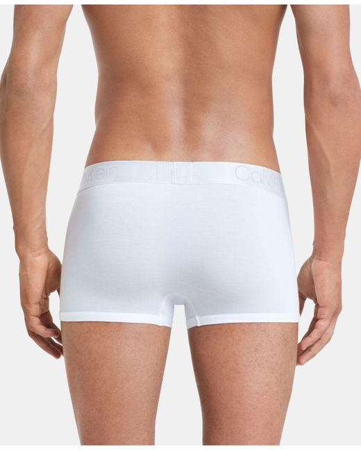 Calvin Klein Mens Ultra Soft Modal Trunks In White For Men Lyst 9979