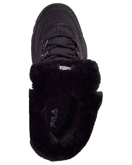 womens fila disruptor shearling boot