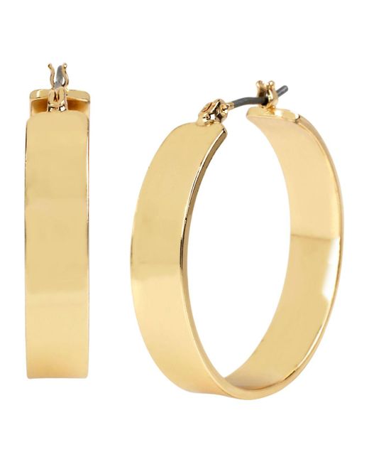 Women S Metallic Wide Hoop Earring Women S Metallic Wide Hoop Earring