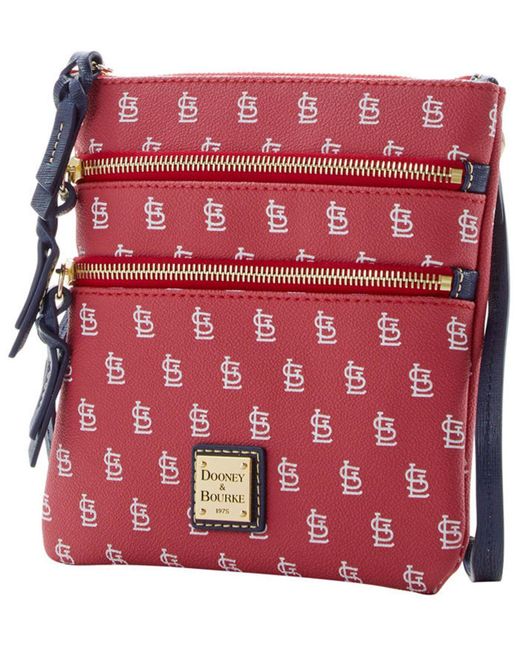 Dooney & Bourke St. Louis Cardinals North South Triple Zip Purse in Red ...