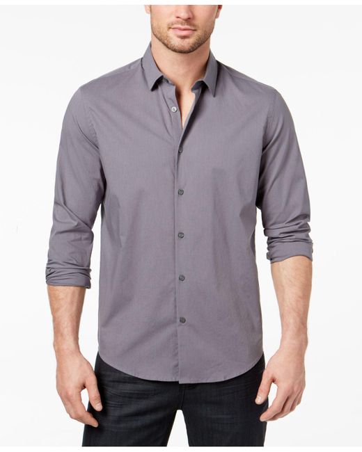 Lyst - Alfani Men's Stretch Modern Solid Shirt, Created For Macy's in ...