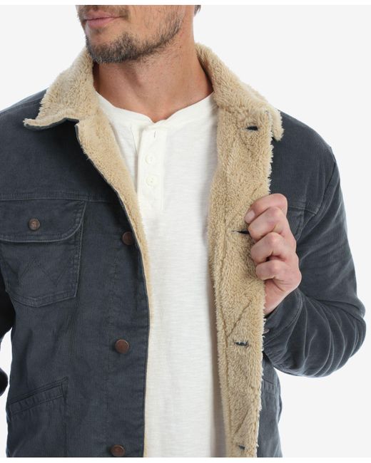 Lyst - Wrangler Heritage Sherpa Lined Corduroy Jacket in Gray for Men
