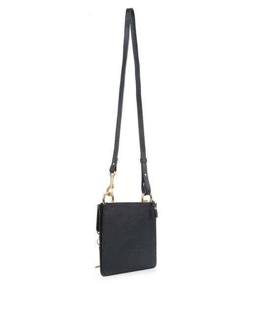 Chlo Jane Suede And Leather Cross-Body Bag in Black (BLACK MULTI ...