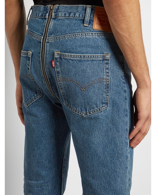 Vetements X Levi's Zip-through Jeans in Blue for Men | Lyst