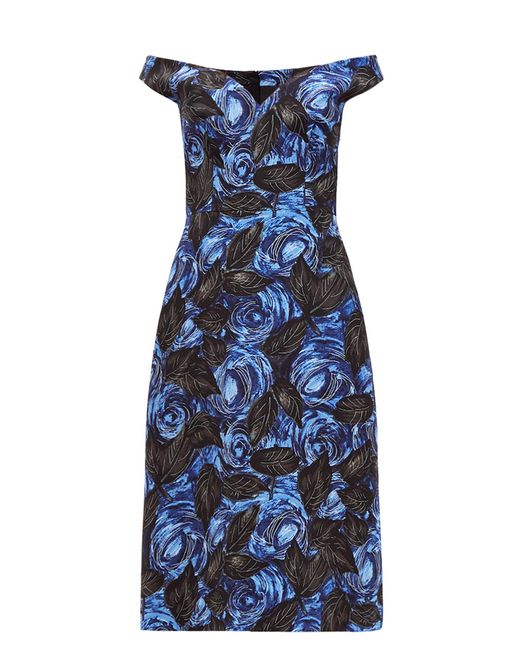 prada off the shoulder dress