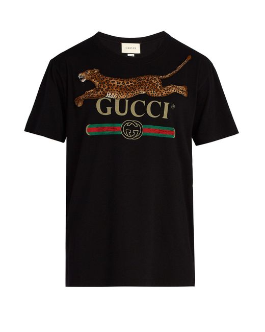 Jones the oversize t shirt with gucci logo and leopard doc martens