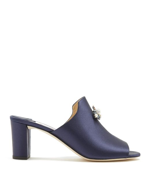 jimmy choo crystal embellished mules