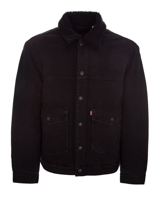Levi's Black Cotton Outerwear Jacket in Black for Men - Lyst