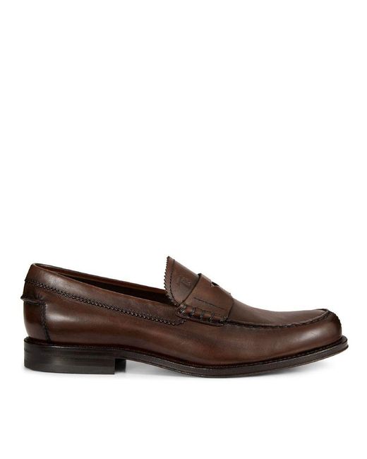 brown leather loafers men's