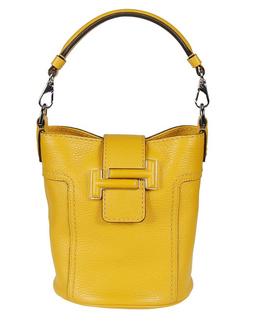 Tod's Yellow Leather Handbag in Yellow - Lyst