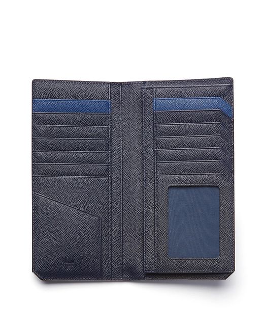 Mcm New Bric Two Fold Long Wallet in Blue for Men | Lyst