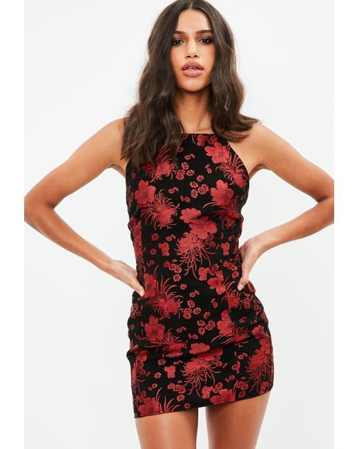 Square black neck bodycon dress in basic missguided rotorua images