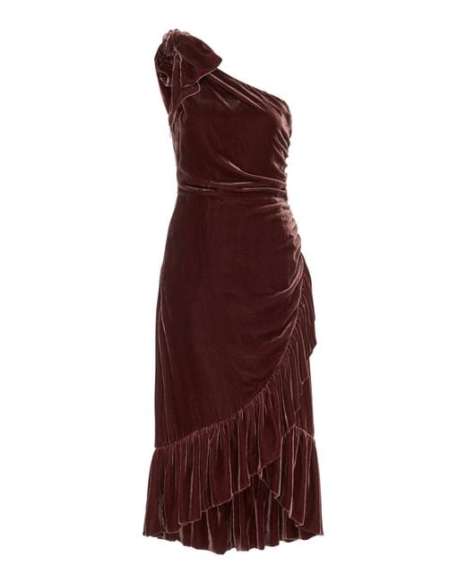 Lyst Ulla Johnson Velvet Asymmetric Dress Ulla Johnson Multicolor Velvet Asymmetric Dress Lyst