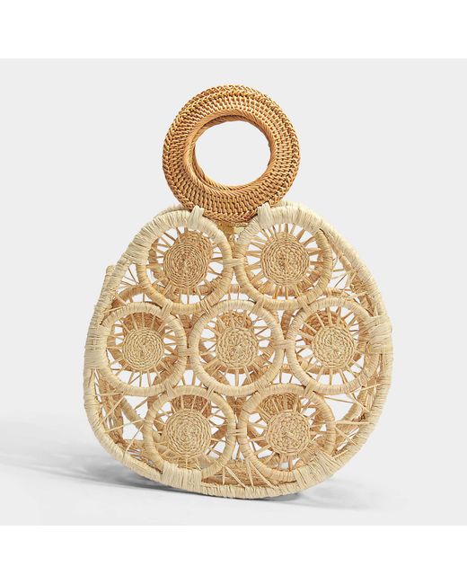 Cult Gaia - Metallic Round Straw Small Bag In Natural Straw - Lyst