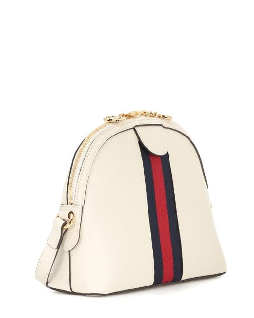 Gucci Ophidia Small Leather Shoulder Bag in White - Lyst