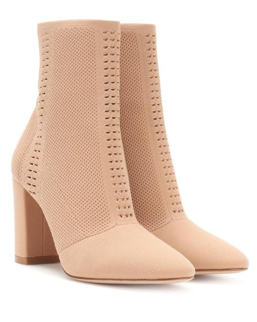 gianvito rossi vires knit ankle boots