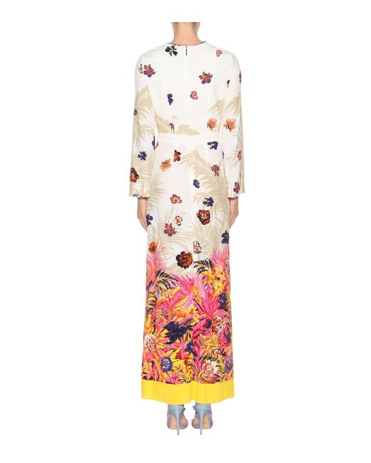 Lyst - MSGM Floral-printed Maxi Dress