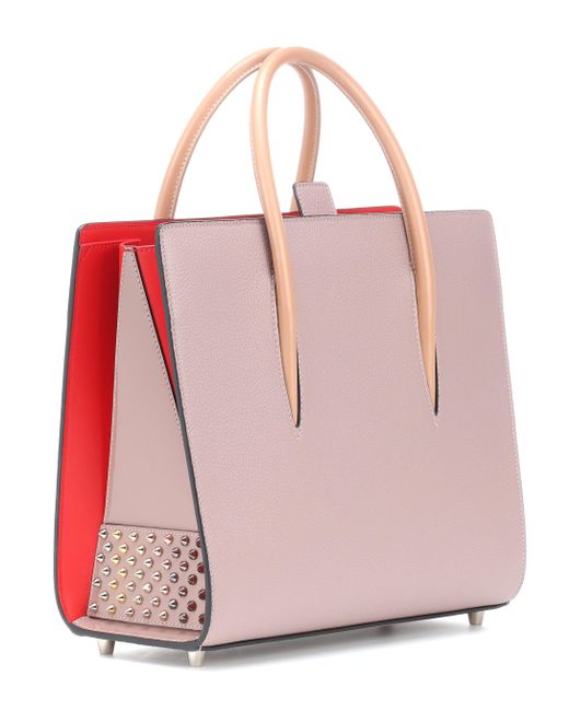 Lyst - Christian Louboutin Paloma Medium Leather Tote in Pink