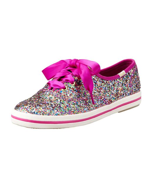 Kate spade Keds® Glitter Sneaker in Pink Lyst
