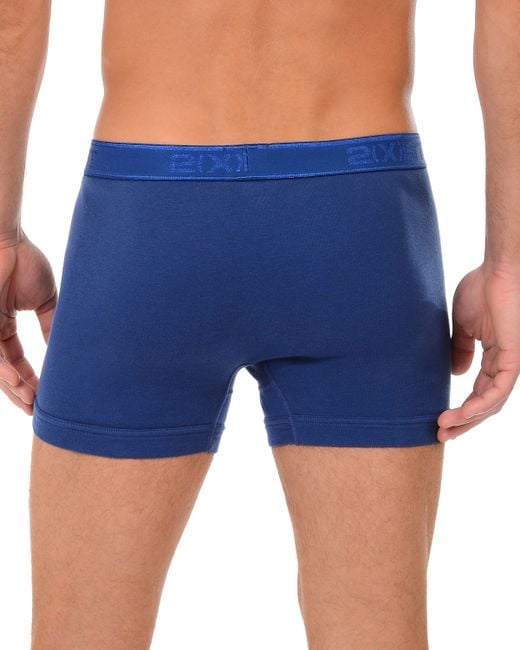 2xist Pima Boxer Briefs in Blue for Men | Lyst