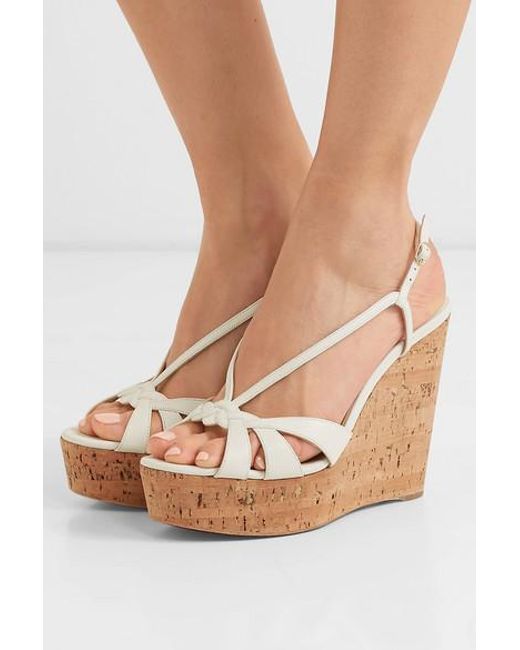 Cuir Compensées 120 En Lady Wedgy Louboutin Sandales Christian K1cF3ulJT