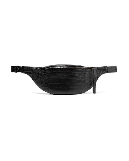 Nanushka Lubo Croc-effect Vegan Leather Belt Bag in Black - Lyst