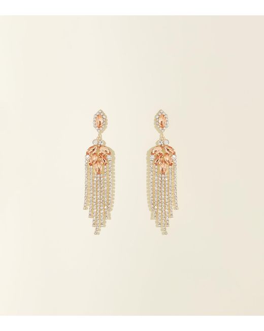 New Look Gold Premium Diamanté Chandelier Chain Earrings In Metallic New Look Metallic Gold Premium Diamanté Chandelier Chain Earrings Lyst