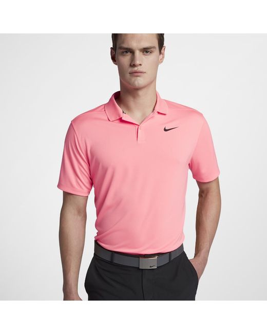 Lyst - Nike Dry Victory Men's Standard Fit Golf Polo Shirt in Pink for Men