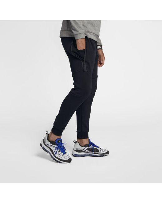 nike fleece joggers men's black