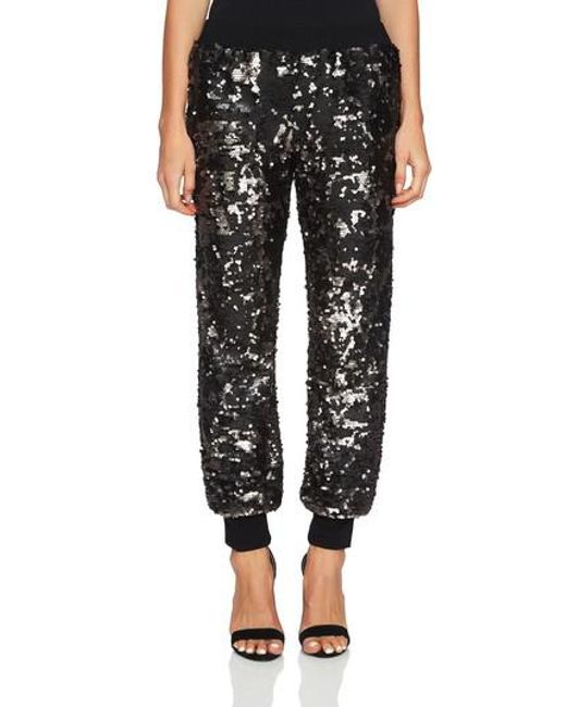 1.state Sequin Jogger Pants in Black | Lyst