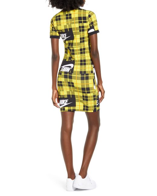 nike dress yellow and black
